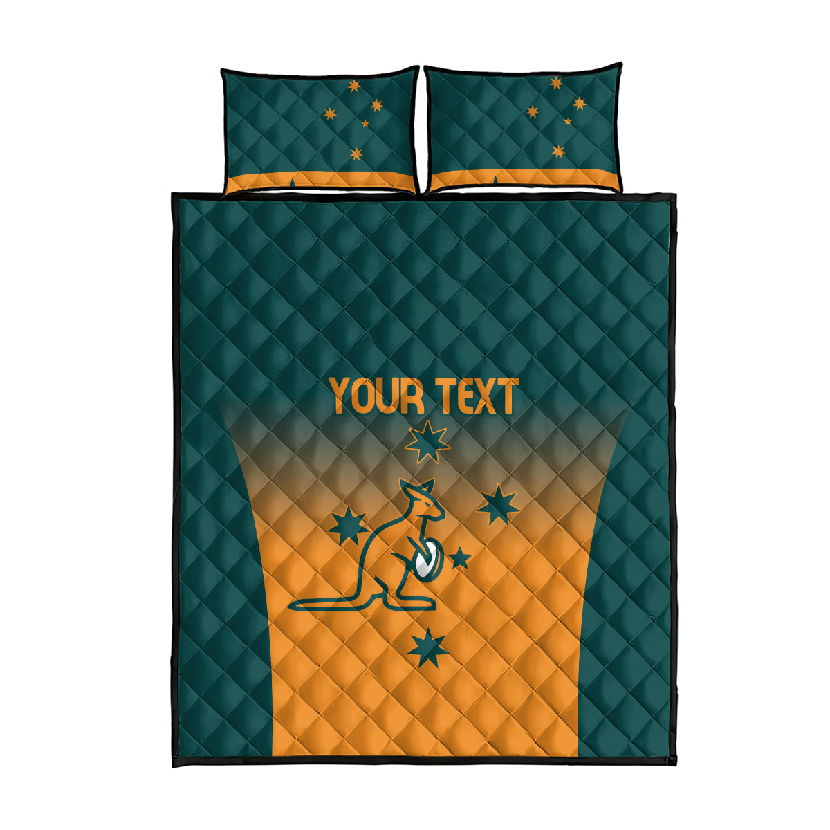 Custom Wallaroos Womens Rugby Quilt Bed Set Sporty Style