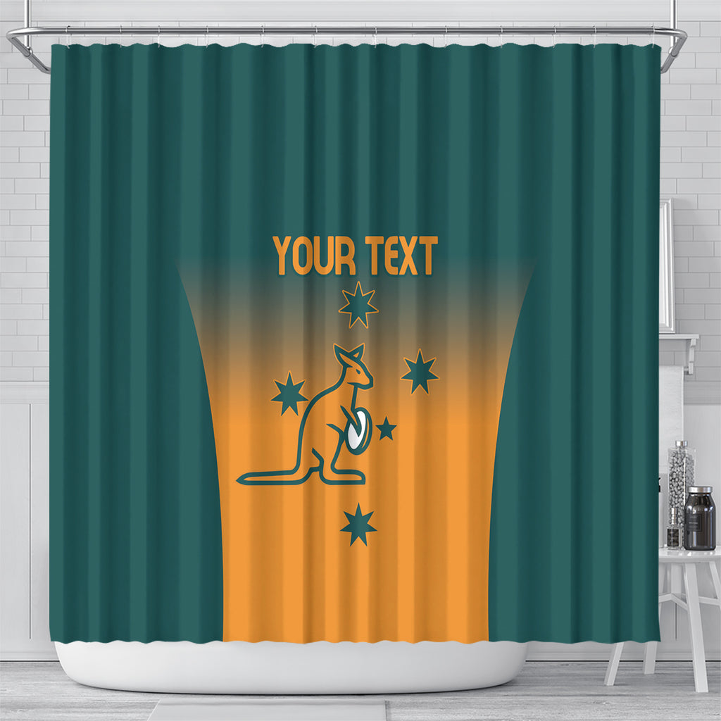 Custom Wallaroos Womens Rugby Shower Curtain Sporty Style