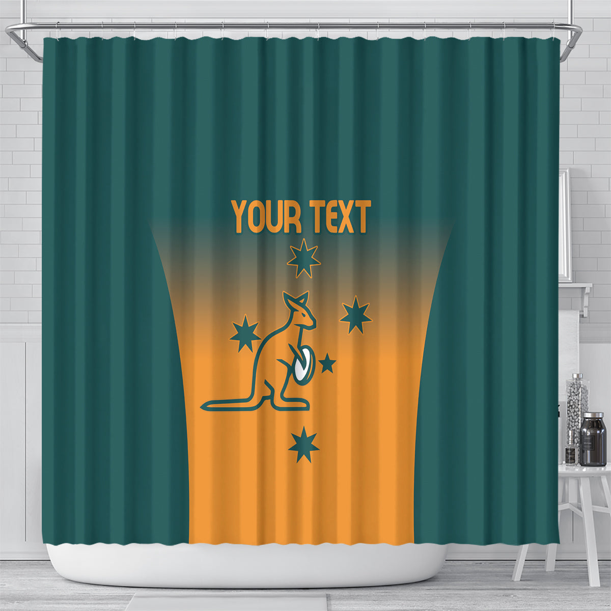 Custom Wallaroos Womens Rugby Shower Curtain Sporty Style