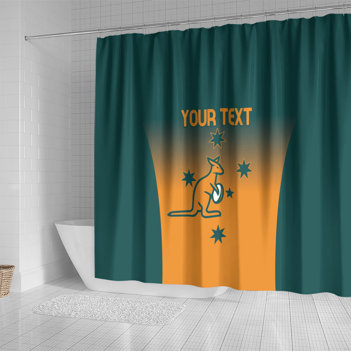 Custom Wallaroos Womens Rugby Shower Curtain Sporty Style