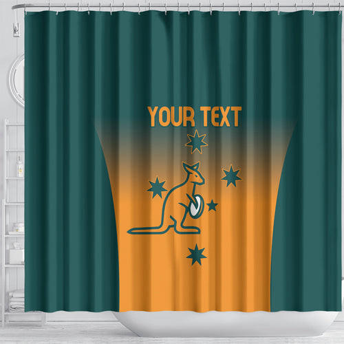 Custom Wallaroos Womens Rugby Shower Curtain Sporty Style
