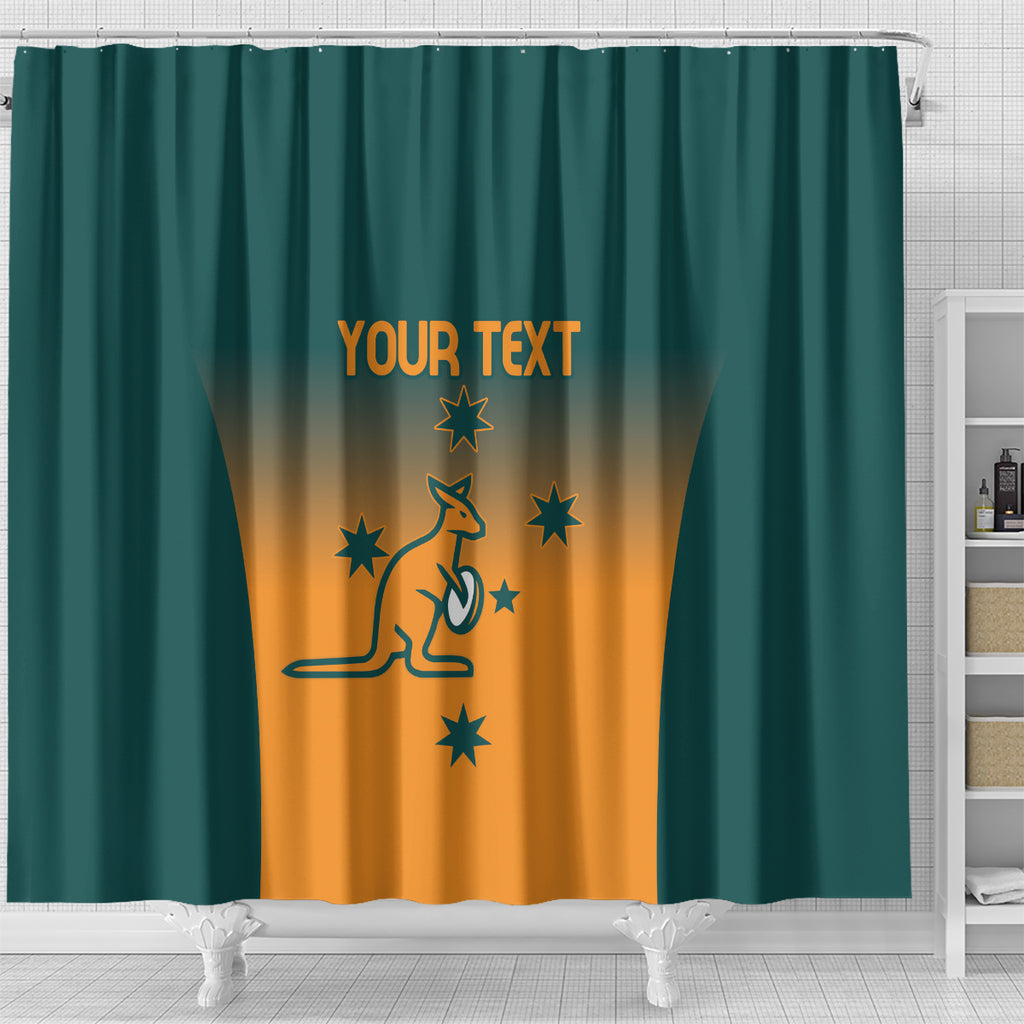 Custom Wallaroos Womens Rugby Shower Curtain Sporty Style