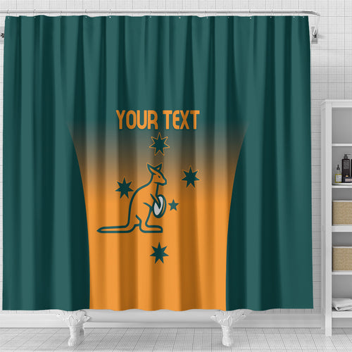 Custom Wallaroos Womens Rugby Shower Curtain Sporty Style