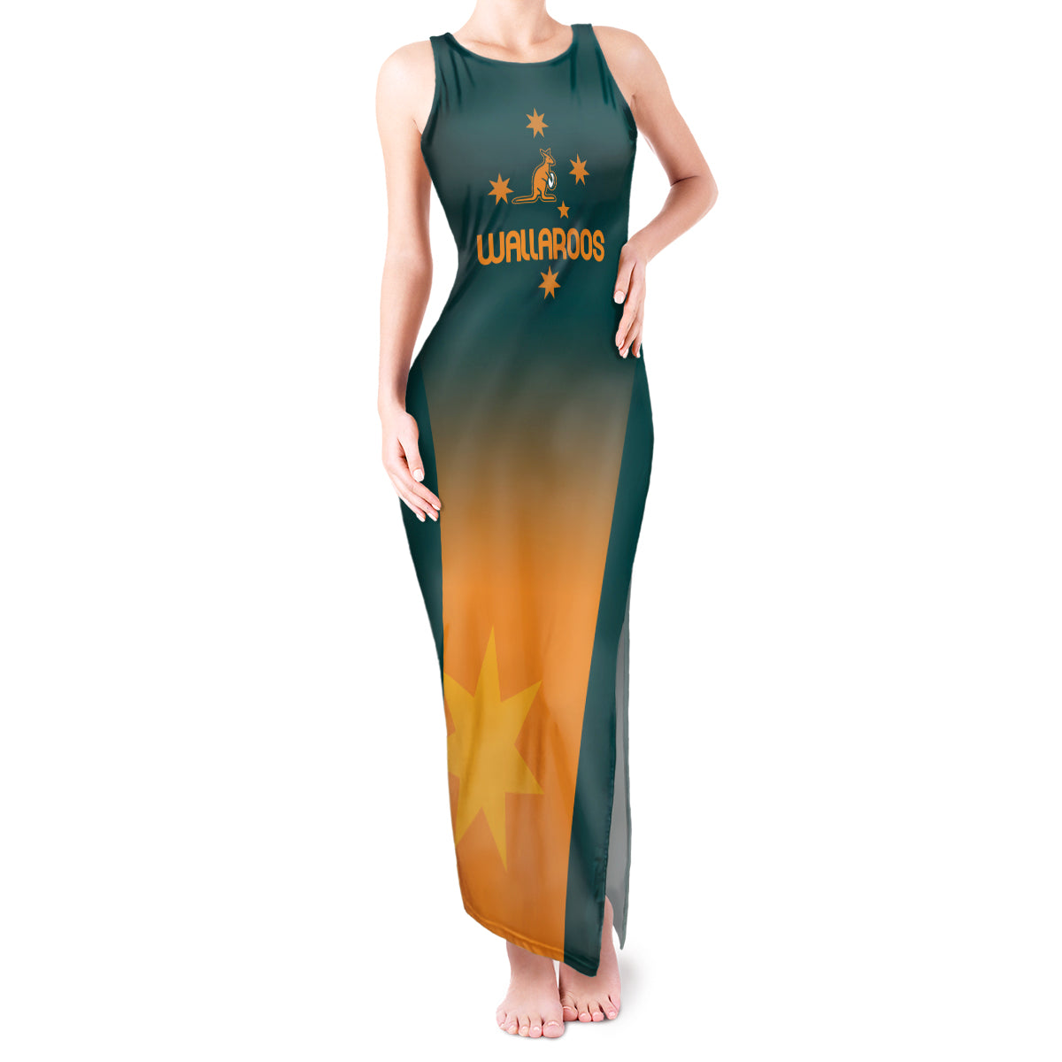 Custom Wallaroos Womens Rugby Tank Maxi Dress Sporty Style