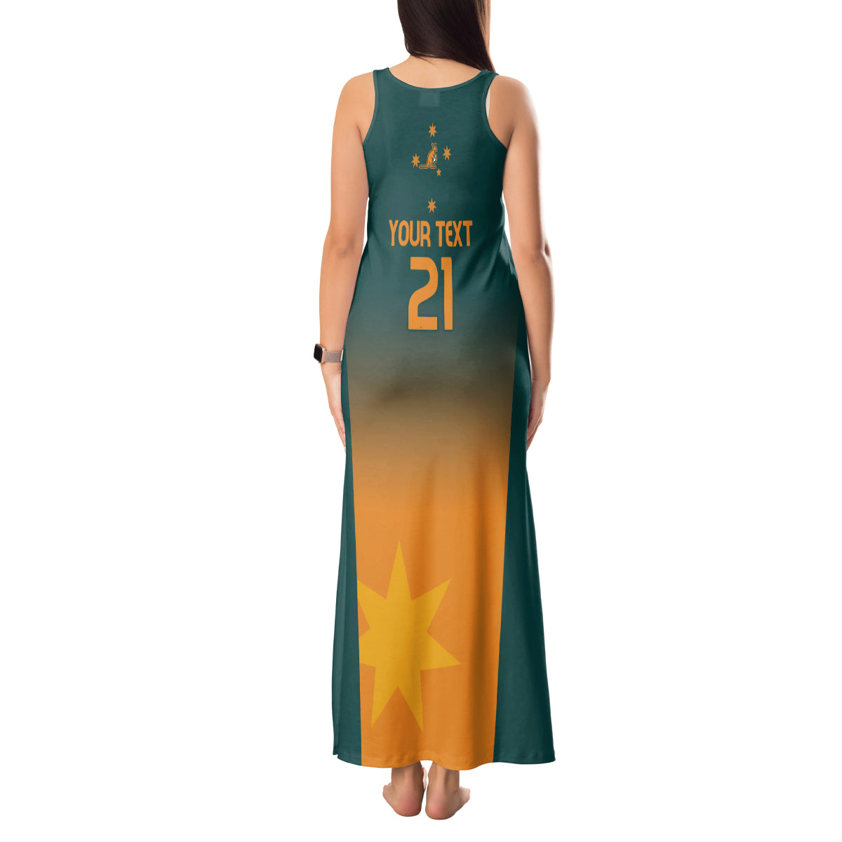 Custom Wallaroos Womens Rugby Tank Maxi Dress Sporty Style