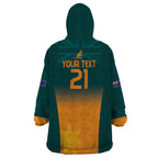 Custom Wallaroos Womens Rugby Wearable Blanket Hoodie Sporty Style