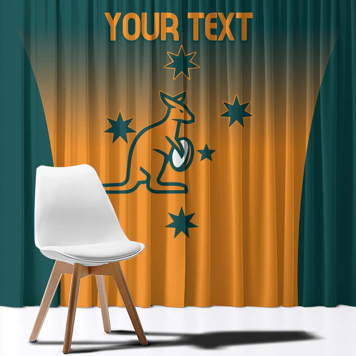 Custom Wallaroos Womens Rugby Window Curtain Sporty Style