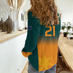 Custom Wallaroos Womens Rugby Women Casual Shirt Sporty Style