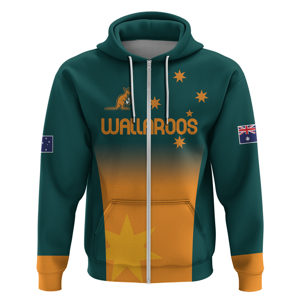 Custom Wallaroos Womens Rugby Zip Hoodie Sporty Style