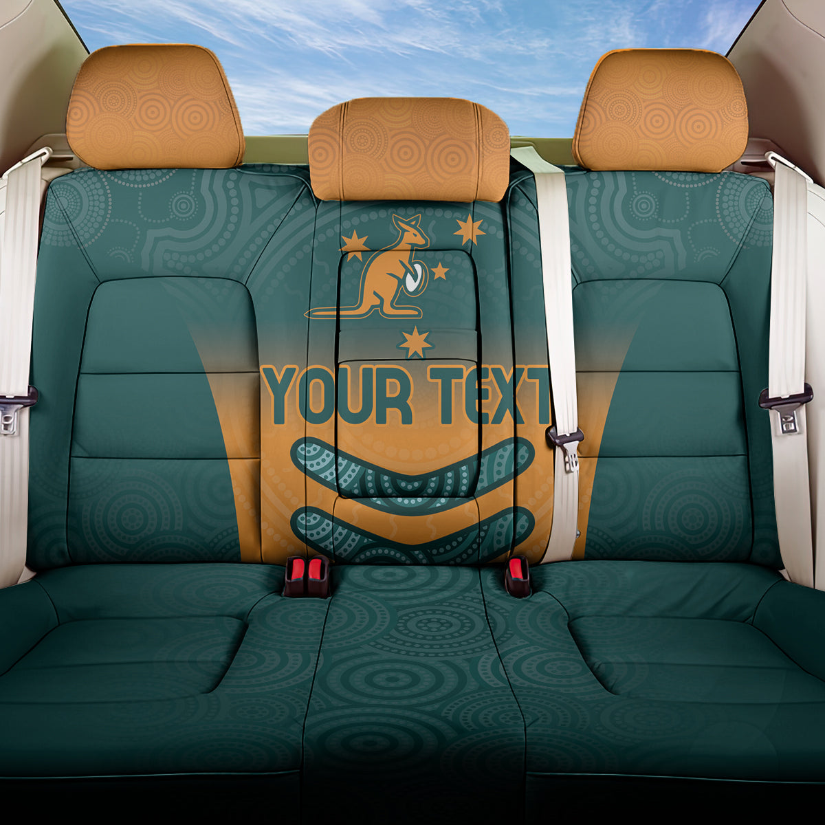 Custom Wallaroos Womens Rugby Back Car Seat Cover Aboriginal Dots Art
