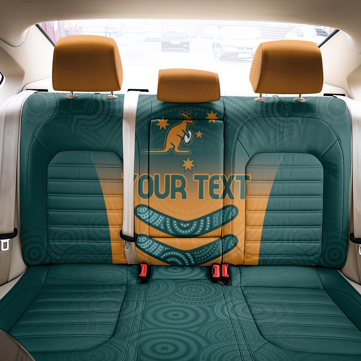 Custom Wallaroos Womens Rugby Back Car Seat Cover Aboriginal Dots Art