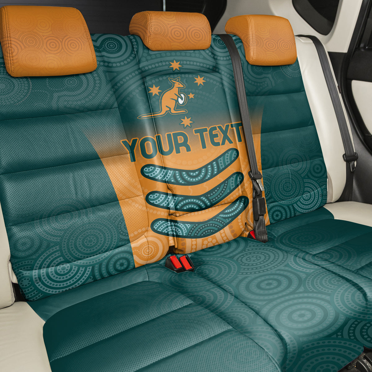 Custom Wallaroos Womens Rugby Back Car Seat Cover Aboriginal Dots Art