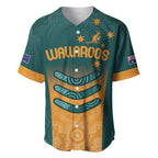 Custom Wallaroos Womens Rugby Baseball Jersey Aboriginal Dots Art