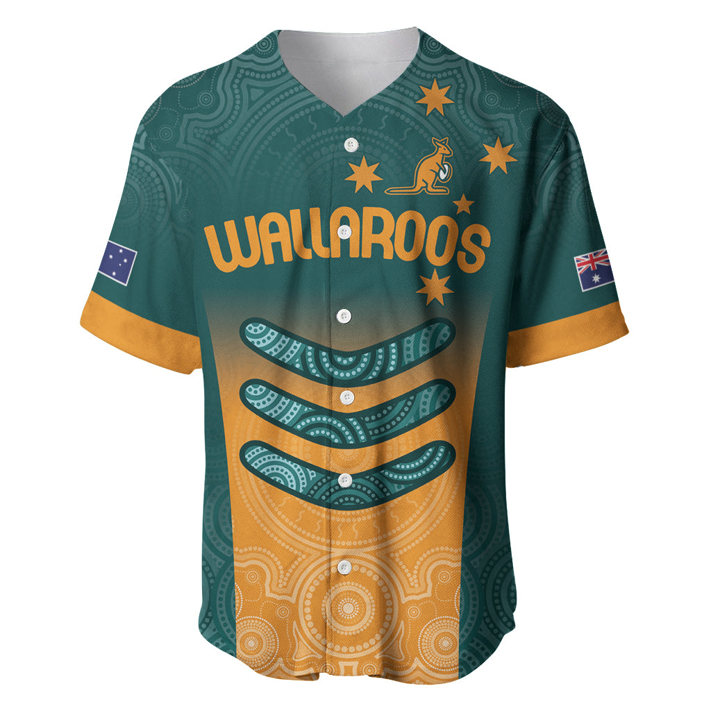 Custom Wallaroos Womens Rugby Baseball Jersey Aboriginal Dots Art