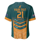 Custom Wallaroos Womens Rugby Baseball Jersey Aboriginal Dots Art