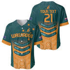 Custom Wallaroos Womens Rugby Baseball Jersey Aboriginal Dots Art