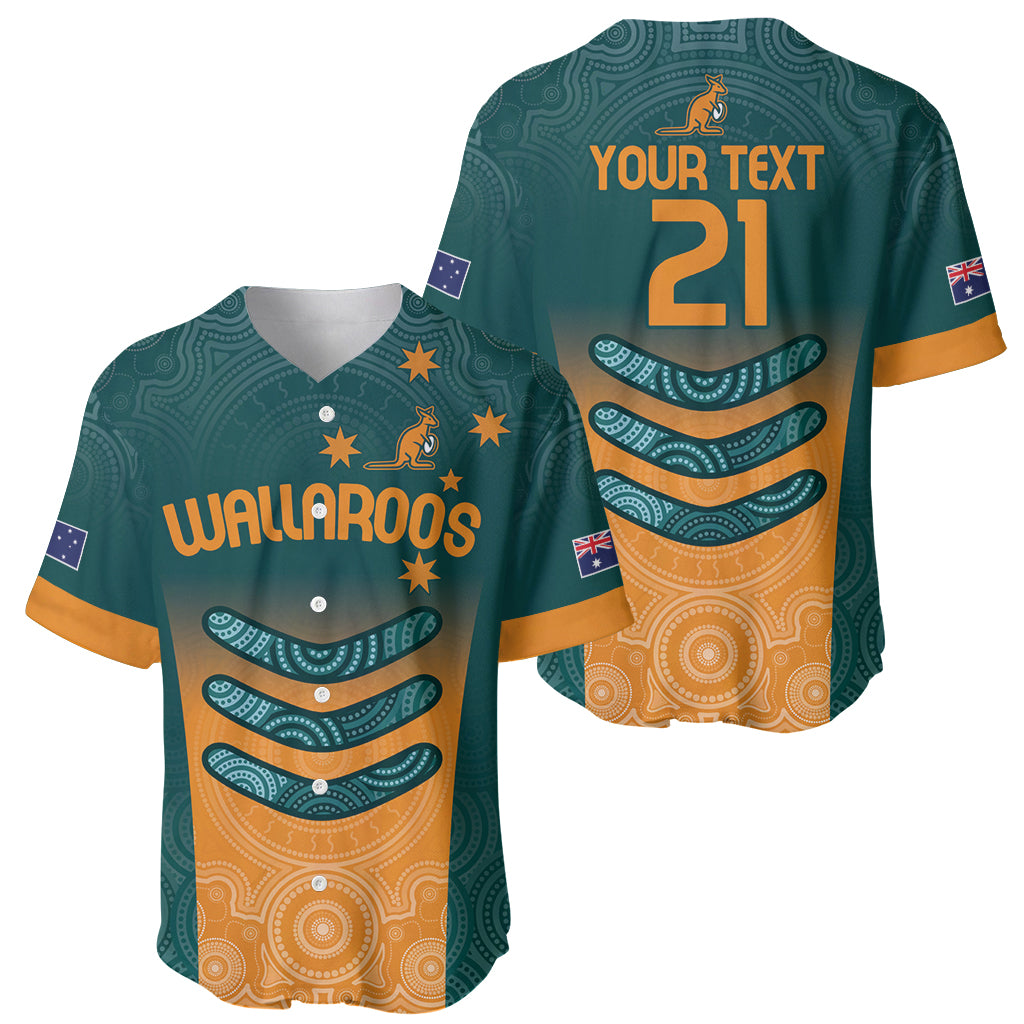Custom Wallaroos Womens Rugby Baseball Jersey Aboriginal Dots Art