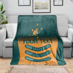 Custom Wallaroos Womens Rugby Blanket Aboriginal Dots Art