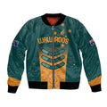 Custom Wallaroos Womens Rugby Bomber Jacket Aboriginal Dots Art