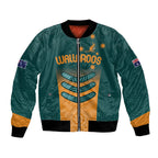 Custom Wallaroos Womens Rugby Bomber Jacket Aboriginal Dots Art