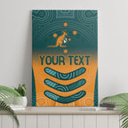Custom Wallaroos Womens Rugby Canvas Wall Art Aboriginal Dots Art