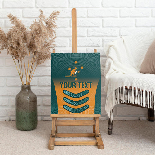 Custom Wallaroos Womens Rugby Canvas Wall Art Aboriginal Dots Art