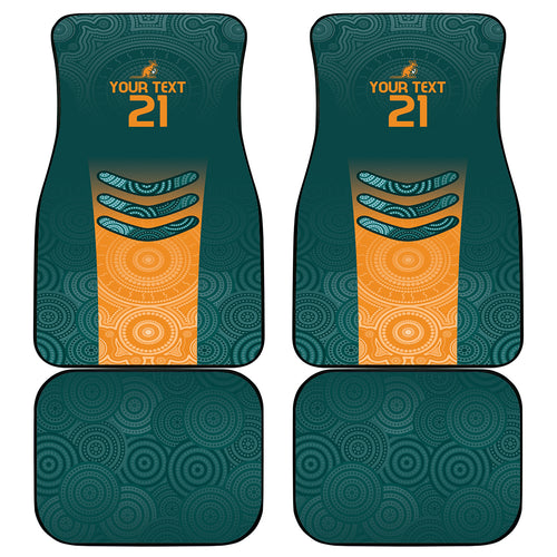 Custom Wallaroos Womens Rugby Car Mats Aboriginal Dots Art
