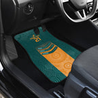 Custom Wallaroos Womens Rugby Car Mats Aboriginal Dots Art