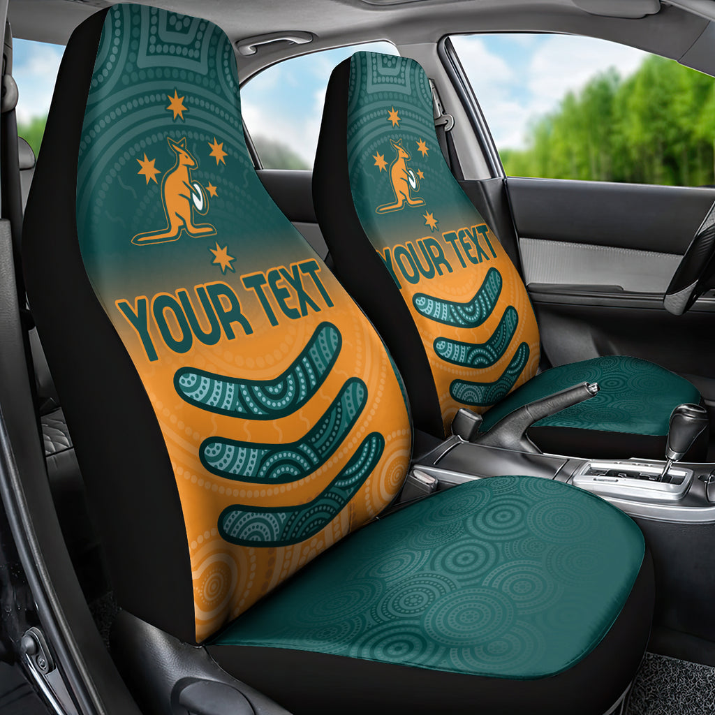 Custom Wallaroos Womens Rugby Car Seat Cover Aboriginal Dots Art