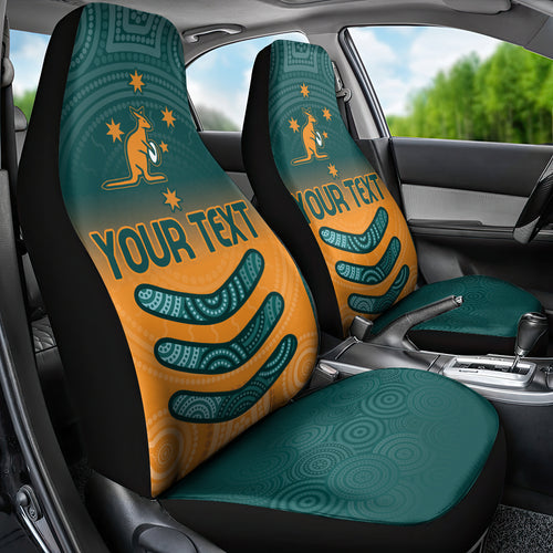 Custom Wallaroos Womens Rugby Car Seat Cover Aboriginal Dots Art