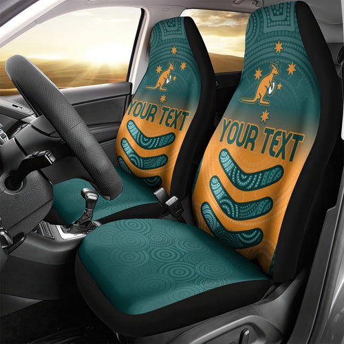 Custom Wallaroos Womens Rugby Car Seat Cover Aboriginal Dots Art