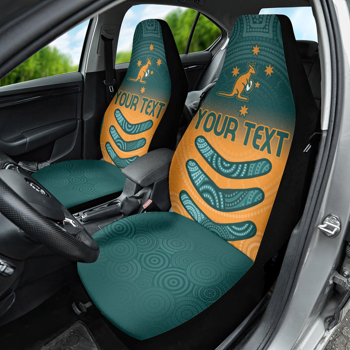 Custom Wallaroos Womens Rugby Car Seat Cover Aboriginal Dots Art