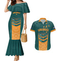 Custom Wallaroos Womens Rugby Couples Matching Mermaid Dress and Hawaiian Shirt Aboriginal Dots Art