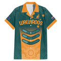 Custom Wallaroos Womens Rugby Family Matching Mermaid Dress and Hawaiian Shirt Aboriginal Dots Art
