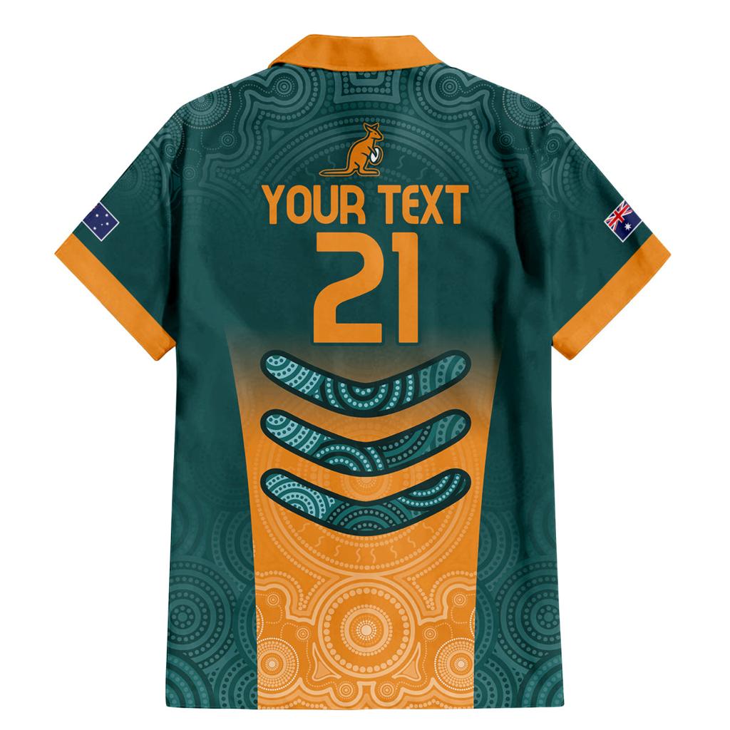Custom Wallaroos Womens Rugby Family Matching Mermaid Dress and Hawaiian Shirt Aboriginal Dots Art