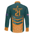 Custom Wallaroos Womens Rugby Family Matching Puletasi and Hawaiian Shirt Aboriginal Dots Art