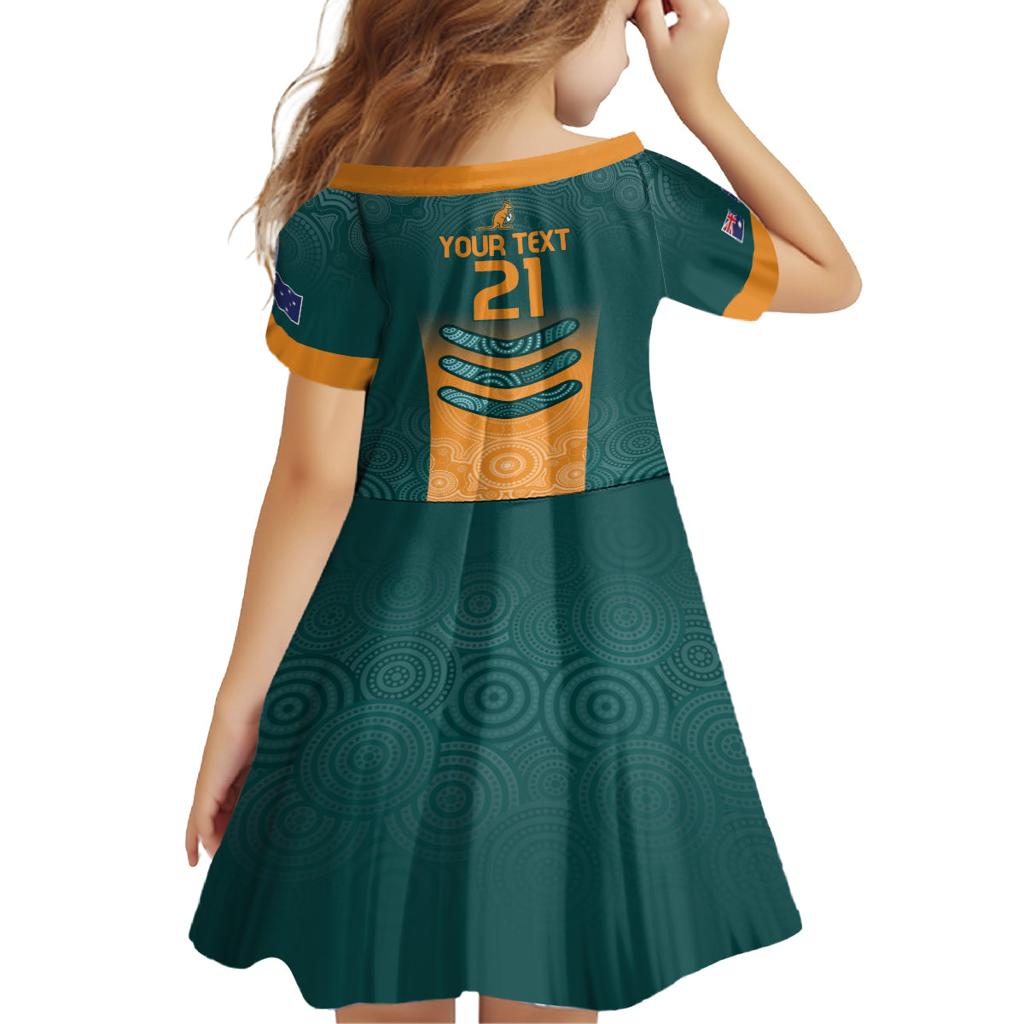 Custom Wallaroos Womens Rugby Family Matching Summer Maxi Dress and Hawaiian Shirt Aboriginal Dots Art