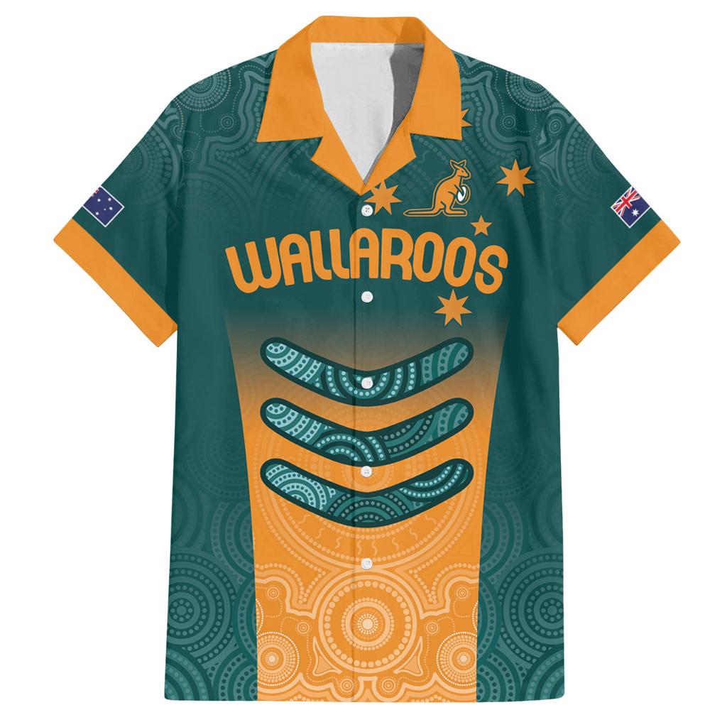 Custom Wallaroos Womens Rugby Family Matching Summer Maxi Dress and Hawaiian Shirt Aboriginal Dots Art