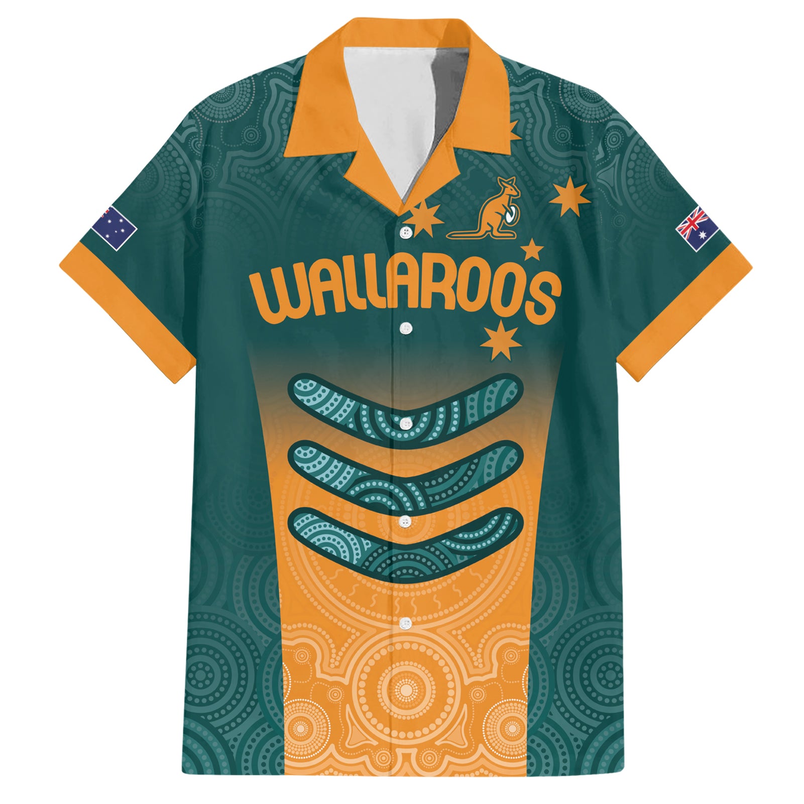 Custom Wallaroos Womens Rugby Hawaiian Shirt Aboriginal Dots Art
