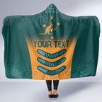 Custom Wallaroos Womens Rugby Hooded Blanket Aboriginal Dots Art