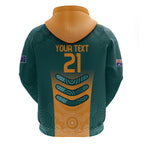 Custom Wallaroos Womens Rugby Hoodie Aboriginal Dots Art