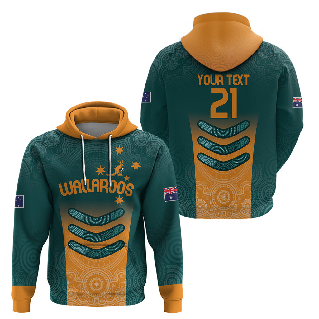 Custom Wallaroos Womens Rugby Hoodie Aboriginal Dots Art