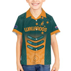 Custom Wallaroos Womens Rugby Kid Hawaiian Shirt Aboriginal Dots Art