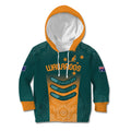 Custom Wallaroos Womens Rugby Kid Hoodie Aboriginal Dots Art