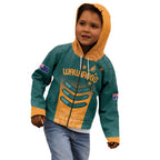 Custom Wallaroos Womens Rugby Kid Hoodie Aboriginal Dots Art