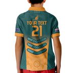 Custom Wallaroos Womens Rugby Kid Polo Shirt Aboriginal Dots Art