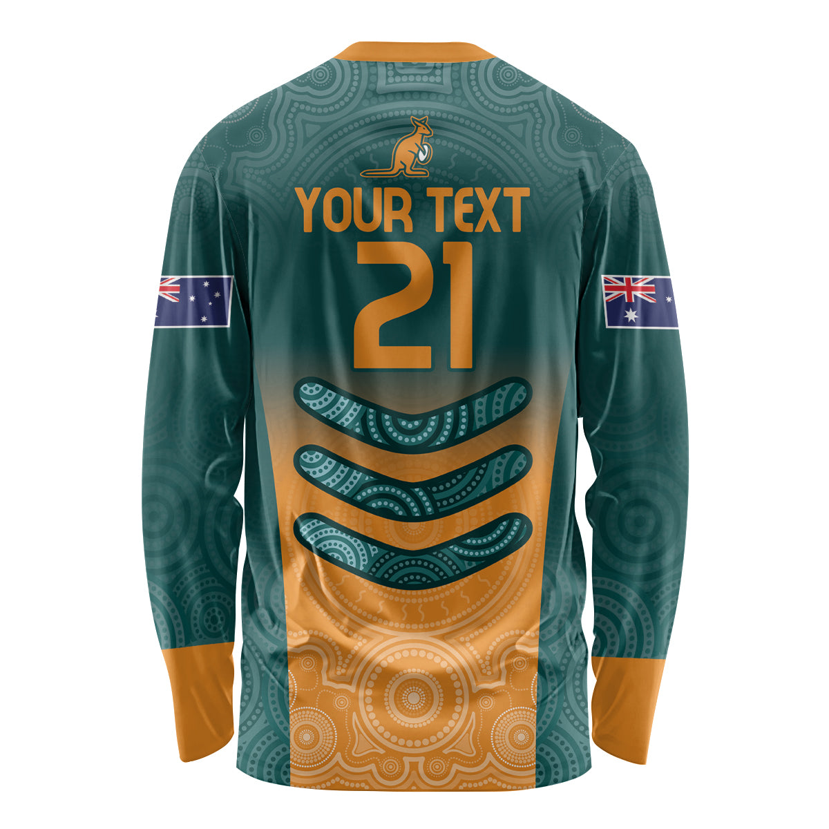 Custom Wallaroos Womens Rugby Long Sleeve Shirt Aboriginal Dots Art