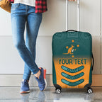 Custom Wallaroos Womens Rugby Luggage Cover Aboriginal Dots Art