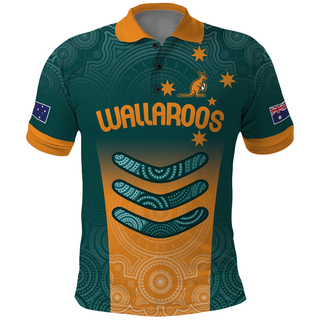 Custom Wallaroos Womens Rugby Polo Shirt Aboriginal Dots Art