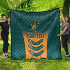 Custom Wallaroos Womens Rugby Quilt Aboriginal Dots Art
